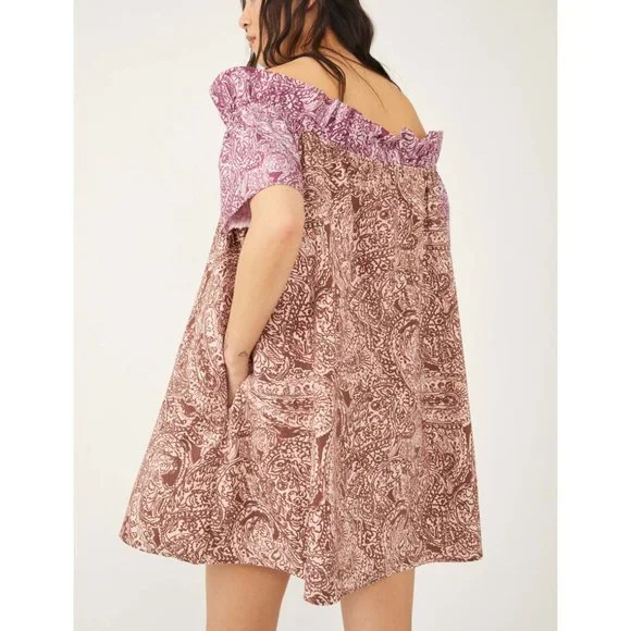 🎉LAST CHANCE🎉 NWT Free People Sophie Printed Dress / Light Combo - Picture 3 of 7